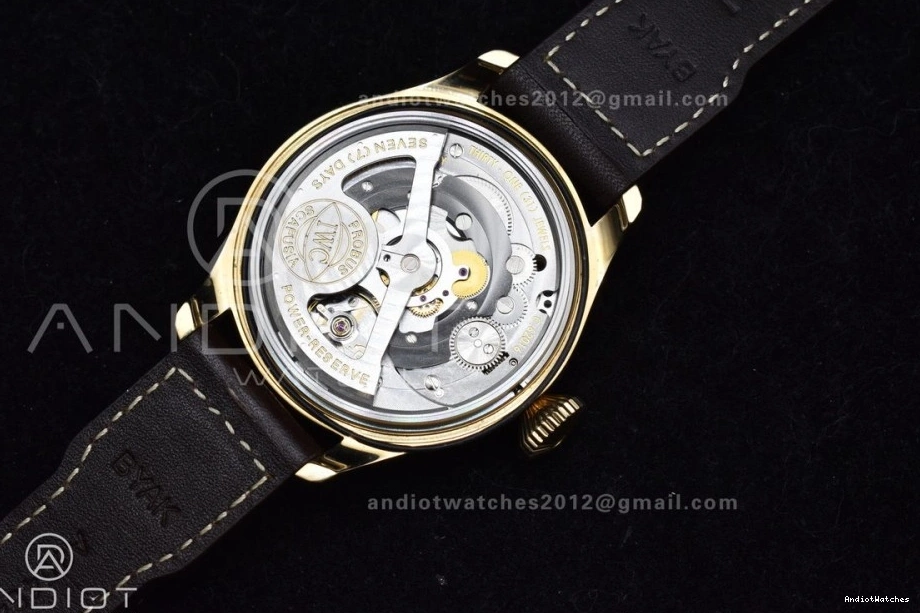 Strap 1:1 on A Real Edition Bronze Minimalist 519 Pilot Big IW501005 Leather ZF Brown Black Dial Best 0302